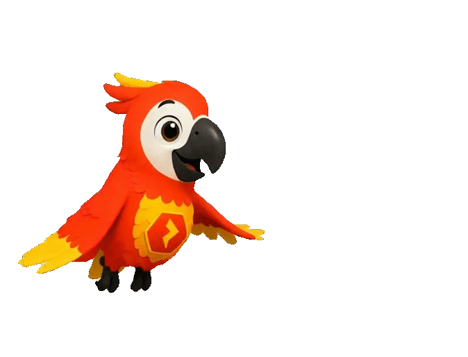 Loro volando